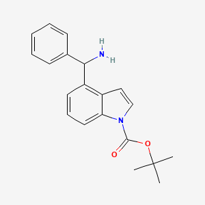 tert-Butyl 4-(amino(phenyl)methyl)-1H-indole-1-carboxylate