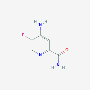 molecular formula C6H6FN3O B13008351 4-Amino-5-fluoropicolinamide 