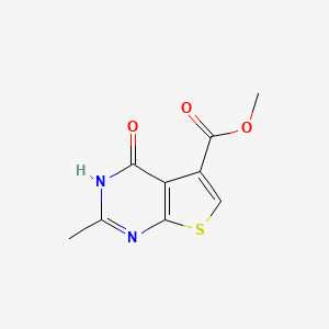 molecular formula C9H8N2O3S B13008353 Methyl 4-hydroxy-2-methylthieno[2,3-d]pyrimidine-5-carboxylate 