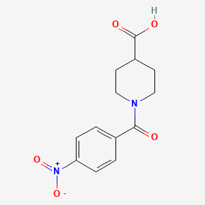 molecular formula C13H14N2O5 B1300836 1-(4-硝基苯甲酰)-4-哌啶甲酸 CAS No. 303994-58-3