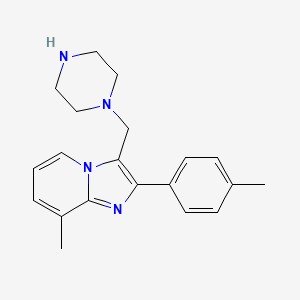 8-Methyl-3-(piperazin-1-ylmethyl)-2-(p-tolyl)imidazo[1,2-a]pyridine