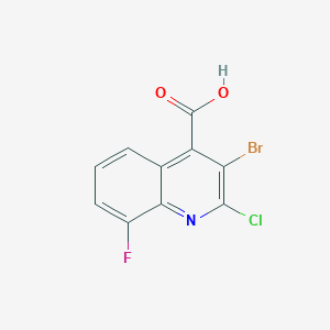 3-Bromo-2-chloro-8-fluoroquinoline-4-carboxylic acid