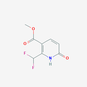 molecular formula C8H7F2NO3 B13008402 Methyl 2-(difluoromethyl)-6-oxo-1,6-dihydropyridine-3-carboxylate 