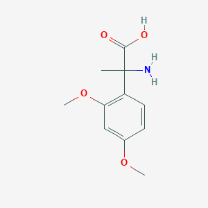 molecular formula C11H15NO4 B13008434 2-amino-2-(2,4-dimethoxyphenyl)propanoic Acid 