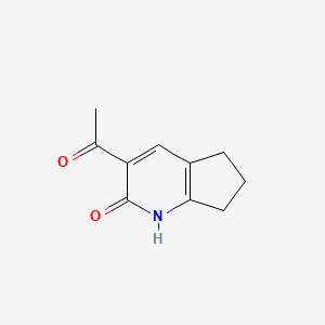 molecular formula C10H11NO2 B13008437 3-Acetyl-6,7-dihydro-1H-cyclopenta[b]pyridin-2(5H)-one 