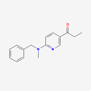 molecular formula C16H18N2O B13008448 1-(6-(Benzyl(methyl)amino)pyridin-3-yl)propan-1-one 