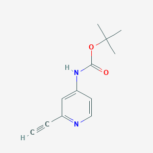 molecular formula C12H14N2O2 B13008486 tert-Butyl (2-ethynylpyridin-4-yl)carbamate 