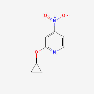 molecular formula C8H8N2O3 B13008519 2-Cyclopropoxy-4-nitropyridine 