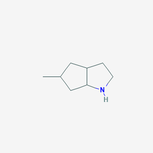 molecular formula C8H15N B13008556 5-Methyloctahydrocyclopenta[b]pyrrole 