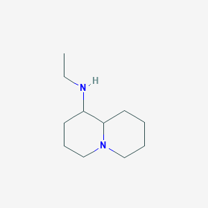 molecular formula C11H22N2 B13008591 N-ethyl-octahydro-1H-quinolizin-1-amine 