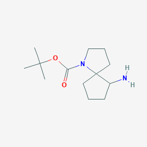 molecular formula C13H24N2O2 B13008602 tert-Butyl 6-amino-1-azaspiro[4.4]nonane-1-carboxylate 