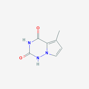 molecular formula C7H7N3O2 B13008634 5-Methylpyrrolo[2,1-f][1,2,4]triazine-2,4(1H,3H)-dione 