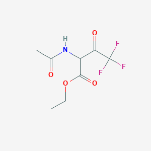 molecular formula C8H10F3NO4 B13008639 Ethyl 2-acetamido-4,4,4-trifluoro-3-oxobutanoate 