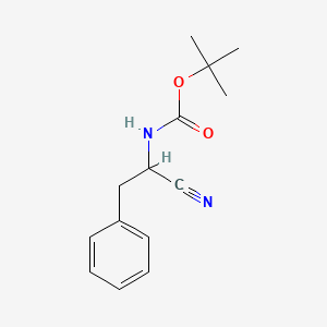 molecular formula C14H18N2O2 B13008658 tert-Butyl (1-cyano-2-phenylethyl)carbamate 