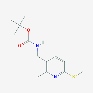 tert-Butyl ((2-methyl-6-(methylthio)pyridin-3-yl)methyl)carbamate