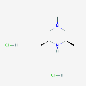 molecular formula C7H18Cl2N2 B13008662 (3r,5r)-1,3,5-Trimethylpiperazinedihydrochloride 