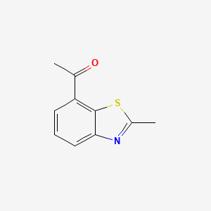 molecular formula C10H9NOS B13008670 1-(2-Methylbenzo[d]thiazol-7-yl)ethanone 