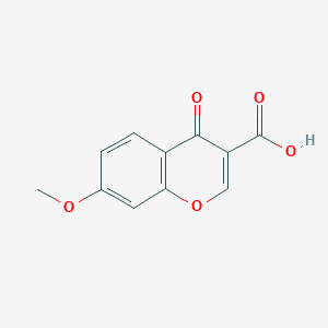 molecular formula C11H8O5 B13008673 7-Methoxy-4-oxo-4H-chromene-3-carboxylic acid 