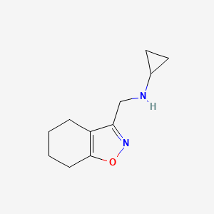 molecular formula C11H16N2O B13008681 N-((4,5,6,7-Tetrahydrobenzo[d]isoxazol-3-yl)methyl)cyclopropanamine 