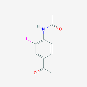 molecular formula C10H10INO2 B13008720 N-(4-acetyl-2-iodophenyl)acetamide 