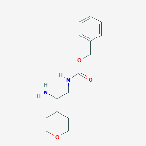 molecular formula C15H22N2O3 B13008726 Benzyl(2-amino-2-(tetrahydro-2H-pyran-4-yl)ethyl)carbamate 