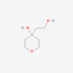 molecular formula C7H14O3 B13008727 4-(2-Hydroxyethyl)oxan-4-ol 