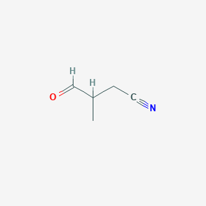 molecular formula C5H7NO B13008747 3-Methyl-4-oxobutanenitrile 