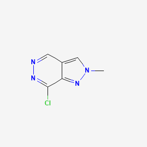 molecular formula C6H5ClN4 B13008767 7-Chloro-2-methyl-2H-pyrazolo[3,4-d]pyridazine 