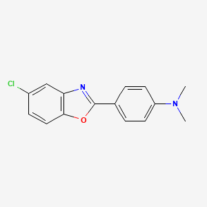 molecular formula C15H13ClN2O B13008777 4-(5-Chlorobenzo[d]oxazol-2-yl)-N,N-dimethylaniline 