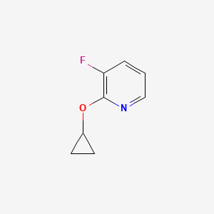 molecular formula C8H8FNO B13008836 2-Cyclopropoxy-3-fluoropyridine 