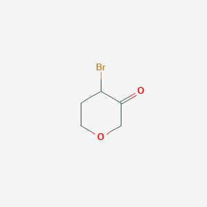 molecular formula C5H7BrO2 B13008842 4-Bromodihydro-2H-pyran-3(4H)-one 