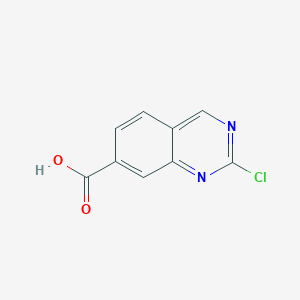 molecular formula C9H5ClN2O2 B13008852 2-Chloroquinazoline-7-carboxylic acid 