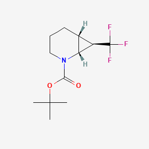 molecular formula C12H18F3NO2 B13008858 tert-butyl (1R,6R,7R)-7-(trifluoromethyl)-2-azabicyclo[4.1.0]heptane-2-carboxylate 