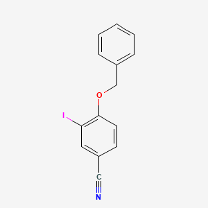 molecular formula C14H10INO B13008905 4-(Benzyloxy)-3-iodobenzonitrile 