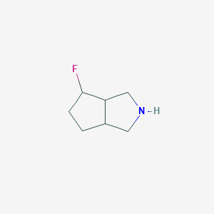 molecular formula C7H12FN B13008909 4-Fluorooctahydrocyclopenta[c]pyrrole 