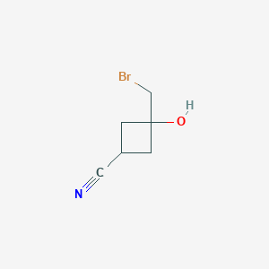 cis-3-(Bromomethyl)-3-hydroxycyclobutane-1-carbonitrile