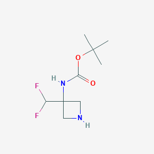 tert-butyl N-[3-(difluoromethyl)azetidin-3-yl]carbamate