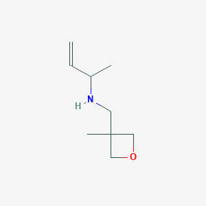 molecular formula C9H17NO B13008932 (But-3-en-2-yl)[(3-methyloxetan-3-yl)methyl]amine 