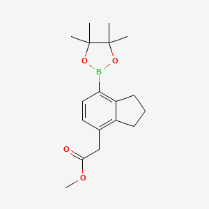 Methyl 2-(7-(4,4,5,5-tetramethyl-1,3,2-dioxaborolan-2-yl)-2,3-dihydro-1H-inden-4-yl)acetate