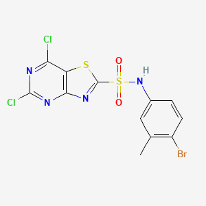 N-(4-Bromo-3-methylphenyl)-5,7-dichlorothiazolo[4,5-d]pyrimidine-2-sulfonamide