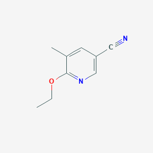 molecular formula C9H10N2O B13008973 6-Ethoxy-5-methylnicotinonitrile 