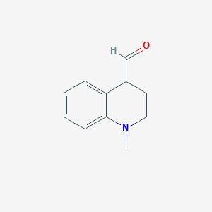 molecular formula C11H13NO B13009037 1-Methyl-1,2,3,4-tetrahydroquinoline-4-carbaldehyde 