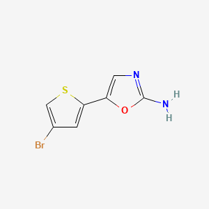 molecular formula C7H5BrN2OS B13009044 5-(4-Bromothiophen-2-yl)oxazol-2-amine 