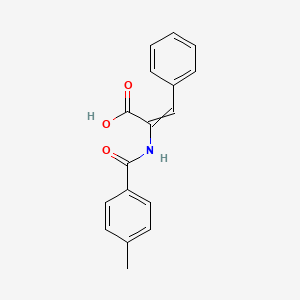 molecular formula C17H15NO3 B1300905 2-[(4-Methylbenzoyl)amino]-3-phenylprop-2-enoic acid 