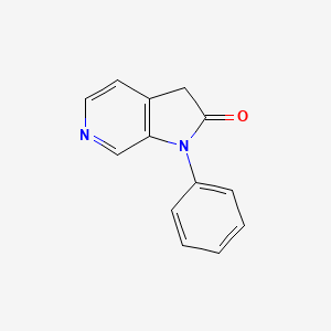 molecular formula C13H10N2O B13009051 1-Phenyl-1H-pyrrolo[2,3-c]pyridin-2(3H)-one 