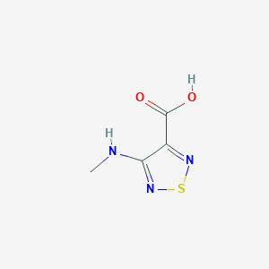 molecular formula C4H5N3O2S B1300909 4-(Methylamino)-1,2,5-thiadiazole-3-carboxylic acid CAS No. 89033-42-1