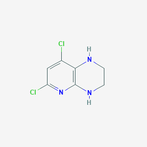 molecular formula C7H7Cl2N3 B13009102 6,8-Dichloro-1,2,3,4-tetrahydropyrido[2,3-b]pyrazine 