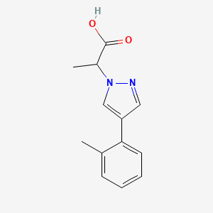 molecular formula C13H14N2O2 B13009105 2-(4-(o-Tolyl)-1H-pyrazol-1-yl)propanoic acid 