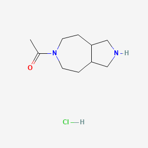 molecular formula C10H19ClN2O B13009120 1-{Decahydropyrrolo[3,4-d]azepin-6-yl}ethan-1-one hydrochloride 