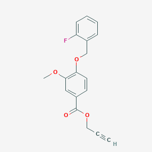 Prop-2-yn-1-yl 4-((2-fluorobenzyl)oxy)-3-methoxybenzoate